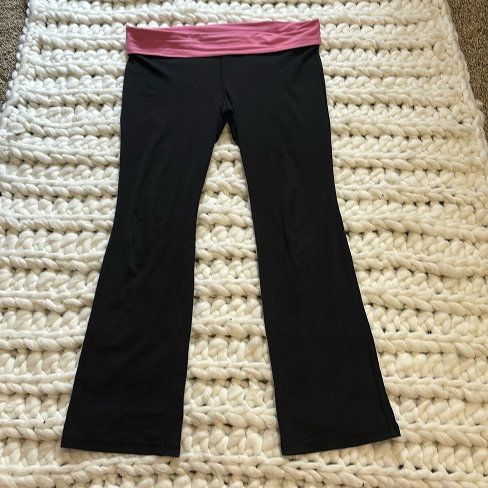 Pink Fold-Over Leggings